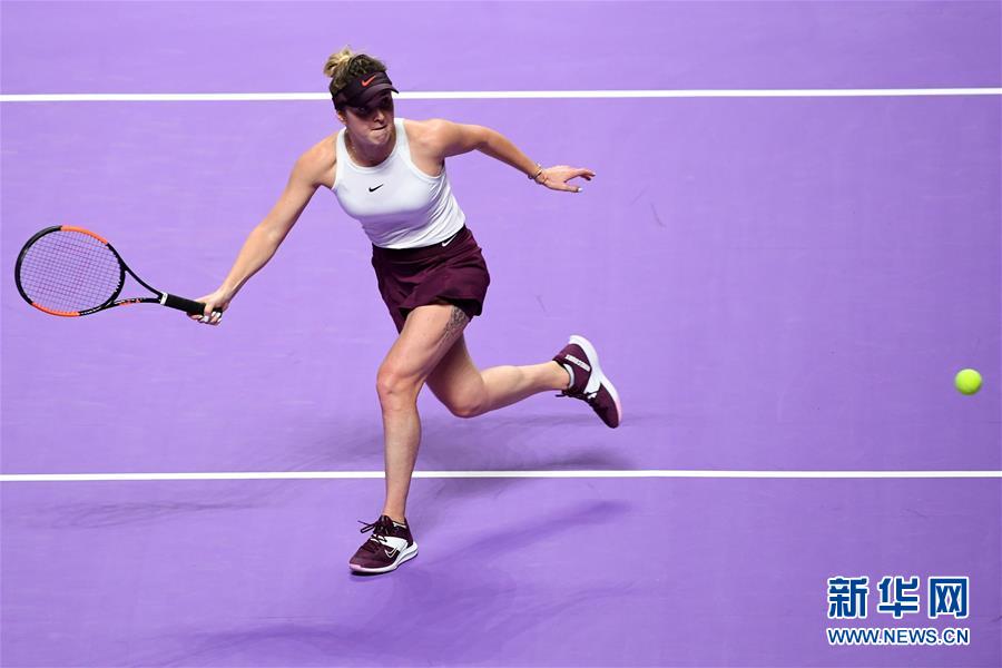 （体育）（2）网球——WTA年终总决赛：斯维托丽娜胜普利斯科娃