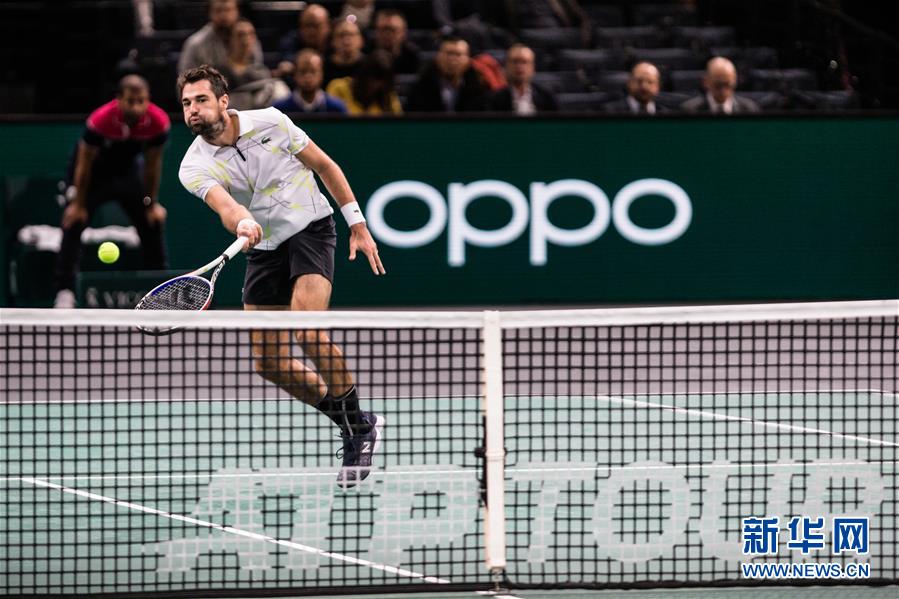 （体育）（5）网球——巴黎大师赛：沙尔迪胜梅德韦杰夫