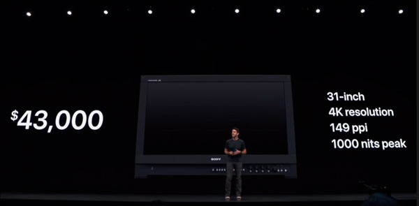 Apple Pro Display XDR对比索尼30万元监视器：甘拜下风