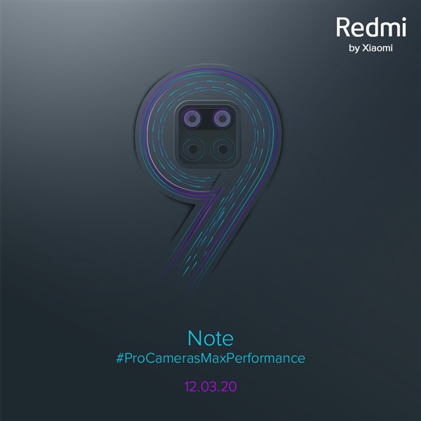 Redmi Note 9渲染图首曝：浴霸四摄是亮点