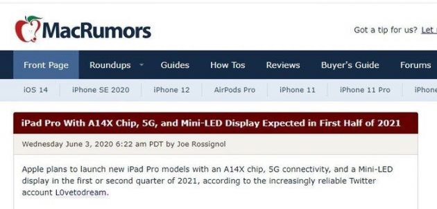 爆料称新款iPadPro将配备高通公司的SnapdragonX55调制解调器